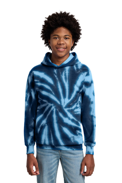 Port & Co Youth Tie-Dye Pullover Hooded Sweatshirt. PC146Y