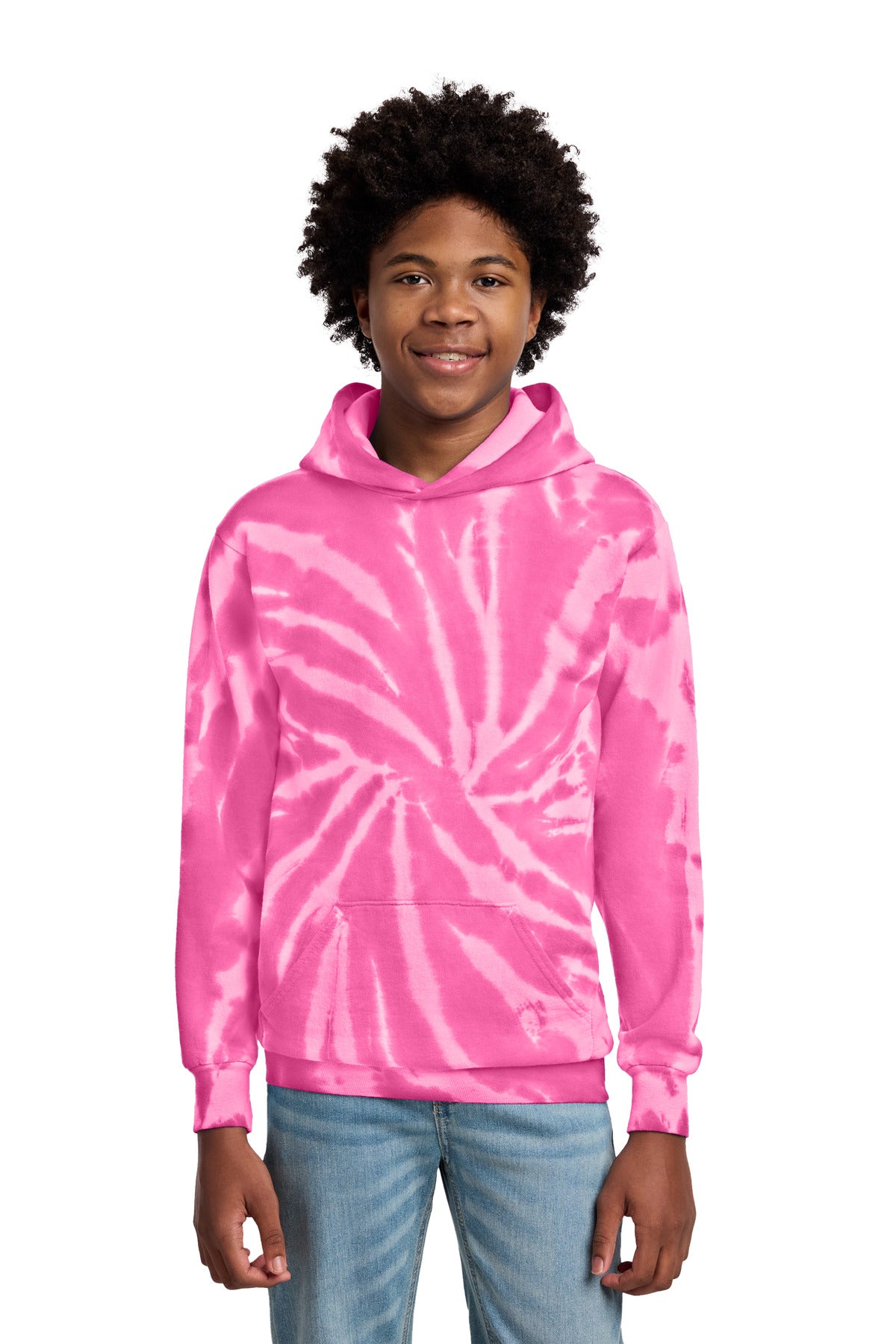 Port & Co Youth Tie-Dye Pullover Hooded Sweatshirt. PC146Y