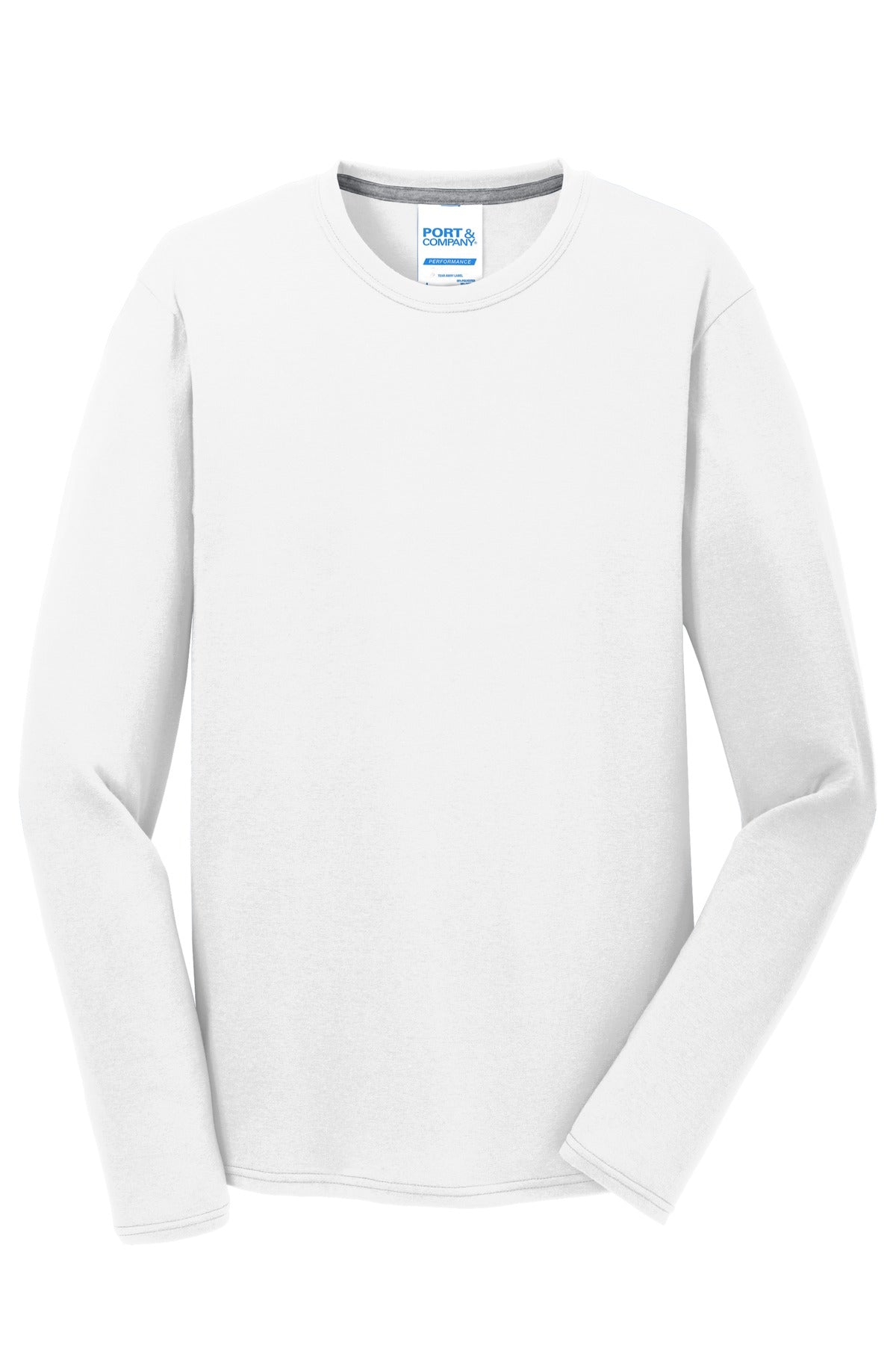 Port & Co Long Sleeve Performance Blend Tee. PC381LS
