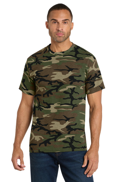 Port & Co Core Cotton Camo Tee.  PC54C