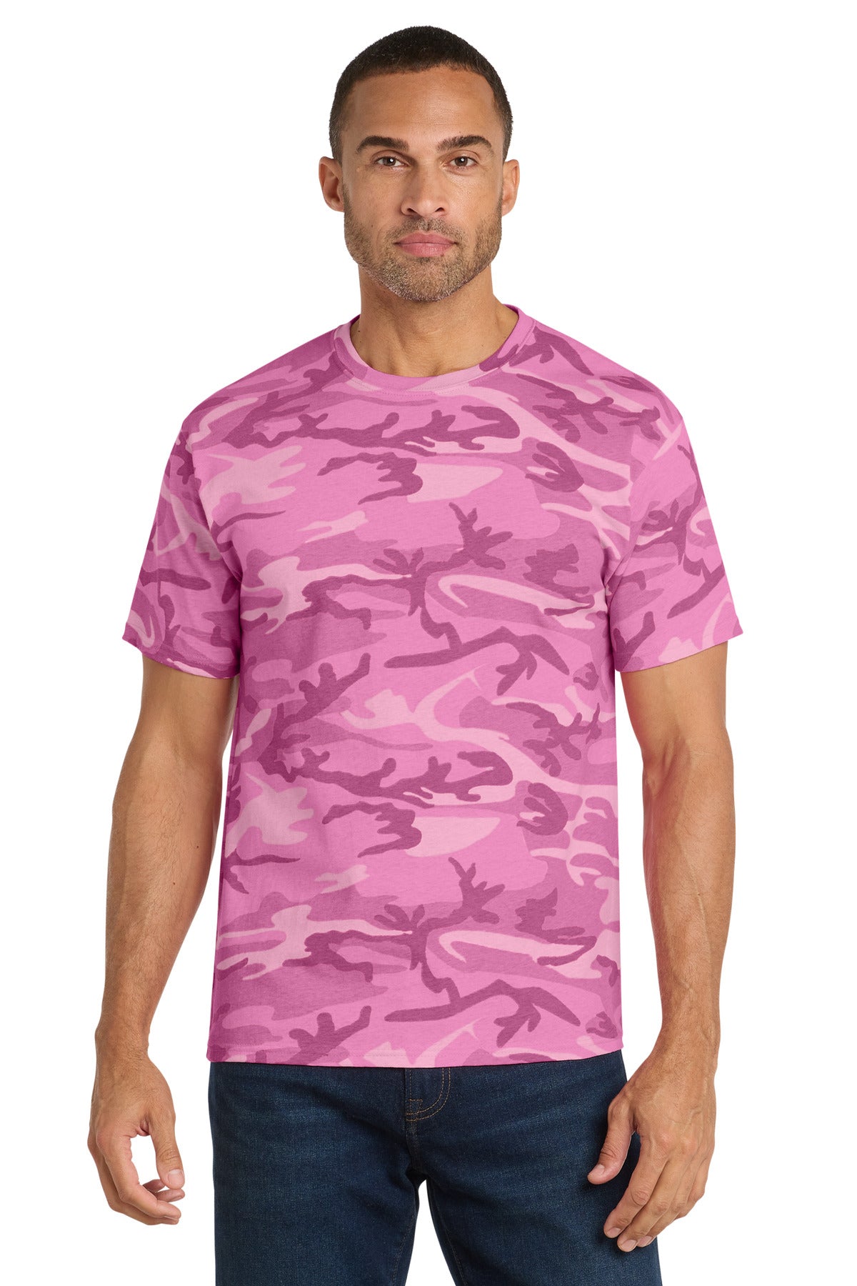 Port & Co Core Cotton Camo Tee.  PC54C