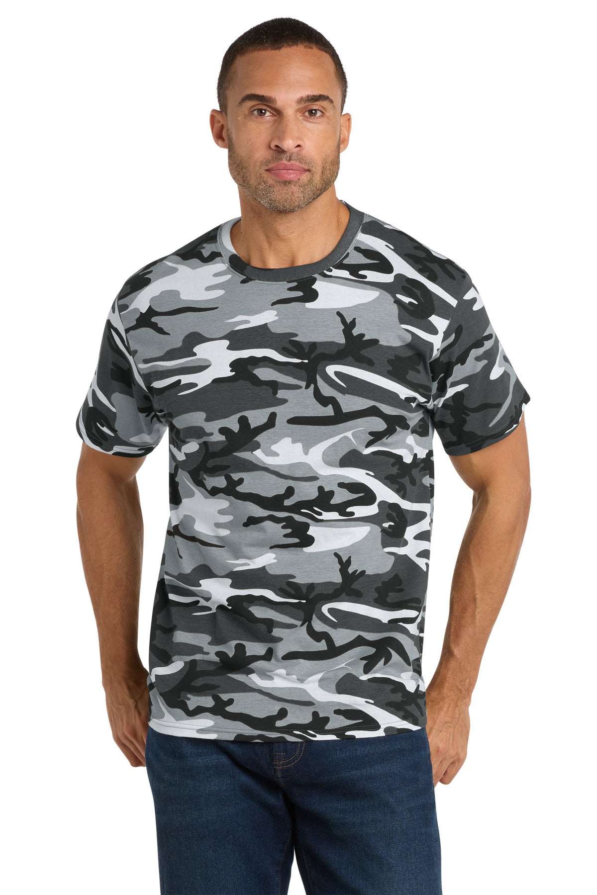 Port & Co Core Cotton Camo Tee.  PC54C