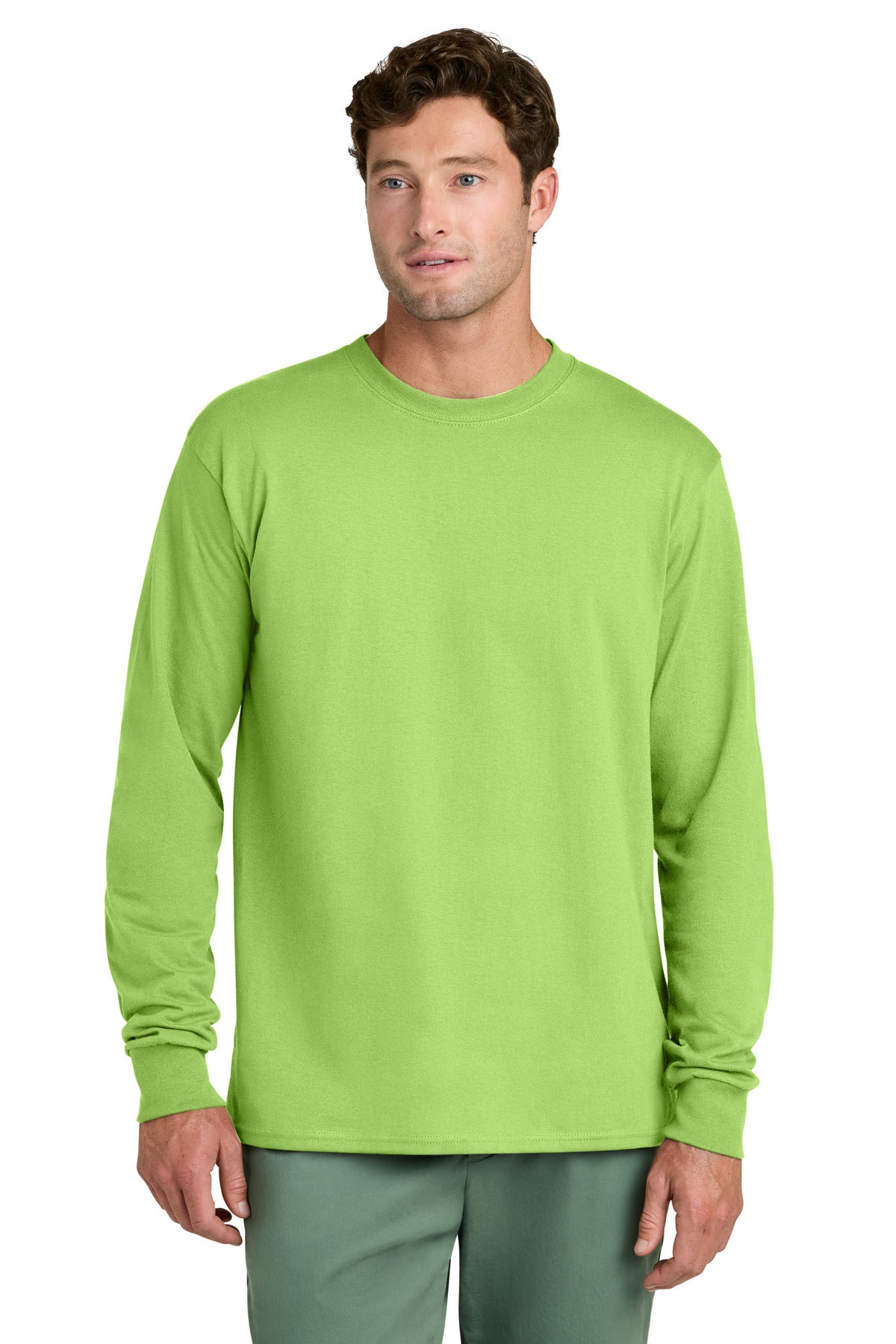 Port & Co Long Sleeve Core Cotton Tee. PC54LS