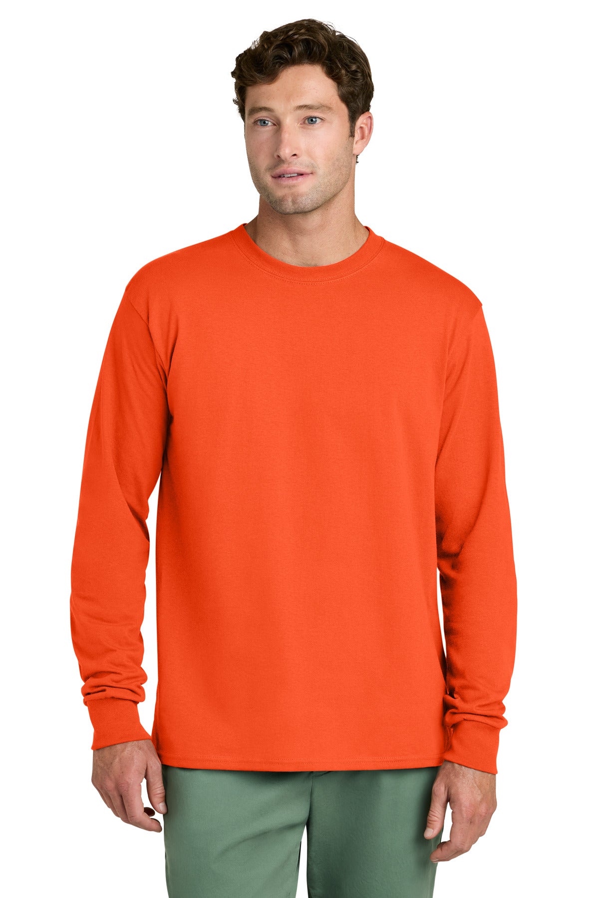 Port & Co Long Sleeve Core Cotton Tee. PC54LS