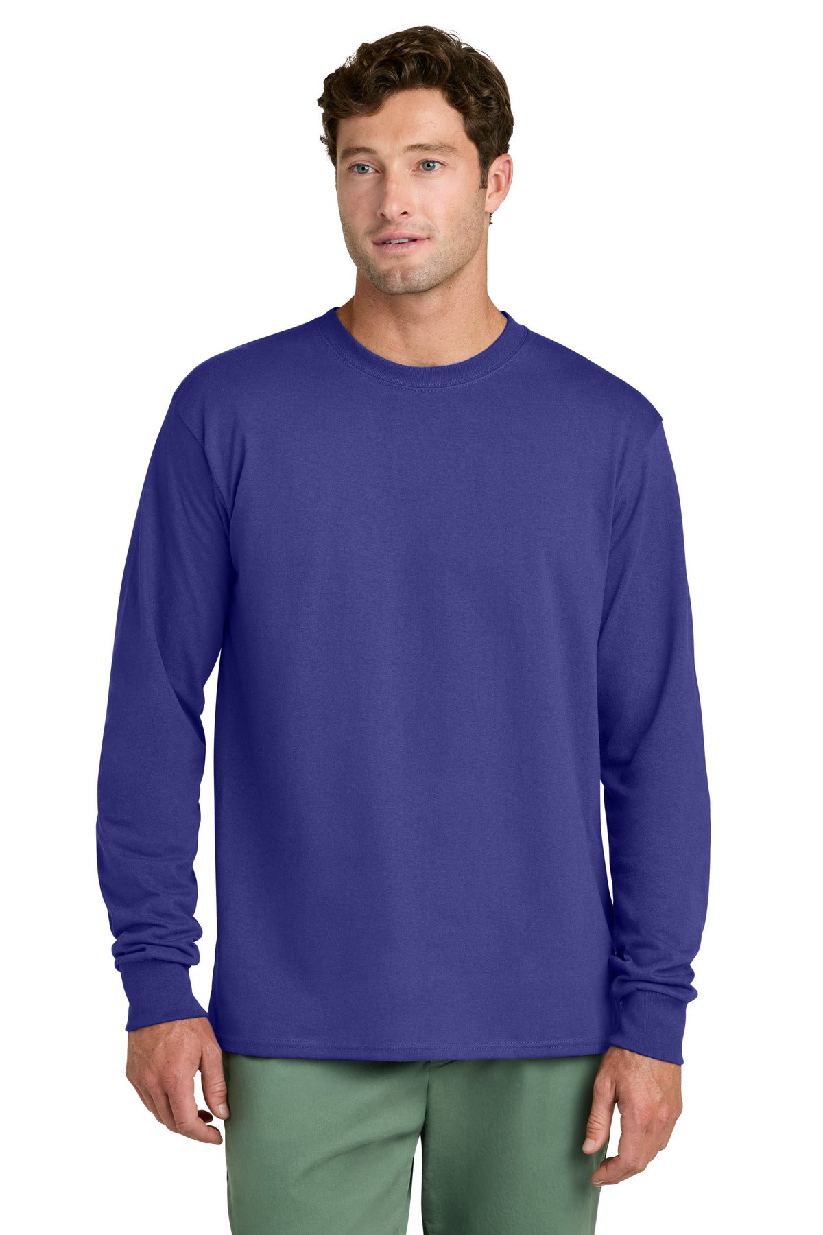 Port & Co Long Sleeve Core Cotton Tee. PC54LS
