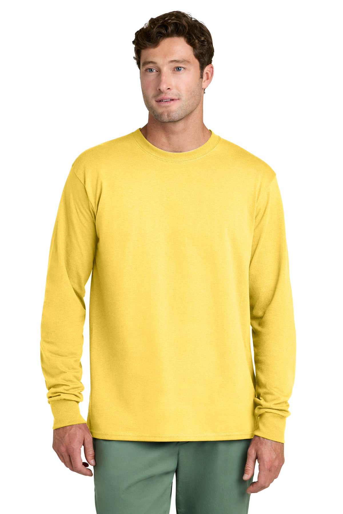 Port & Co Long Sleeve Core Cotton Tee. PC54LS