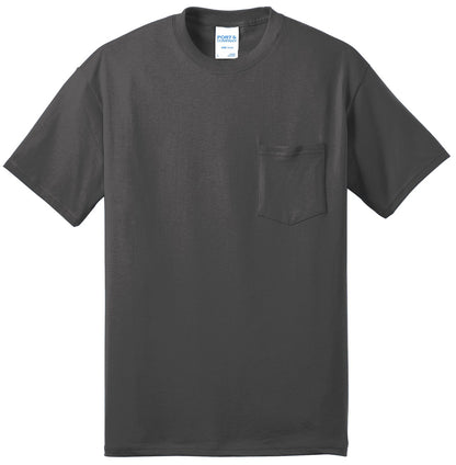Port & Co Core Blend Pocket Tee. PC55P