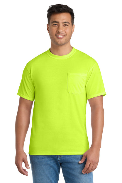 Port & Co Core Blend Pocket Tee. PC55P