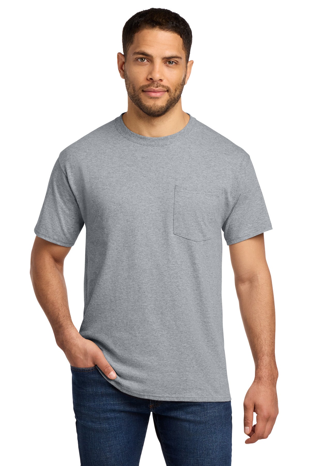 Port & Co Tall Essential Pocket Tee. PC61PT