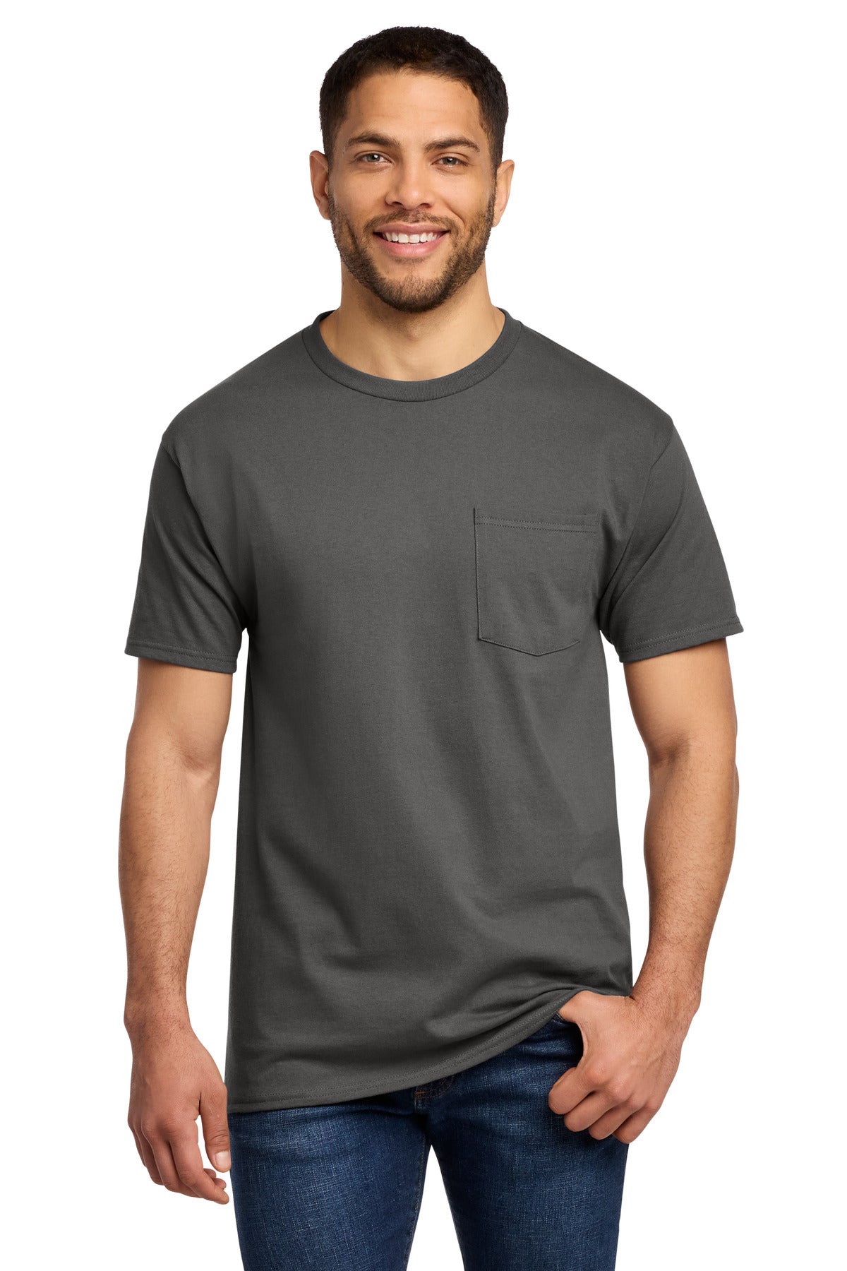 Port & Co Tall Essential Pocket Tee. PC61PT