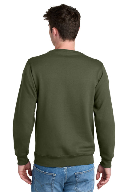 Port & Co Core Fleece Crewneck Pocket Sweatshirt PC78PKT