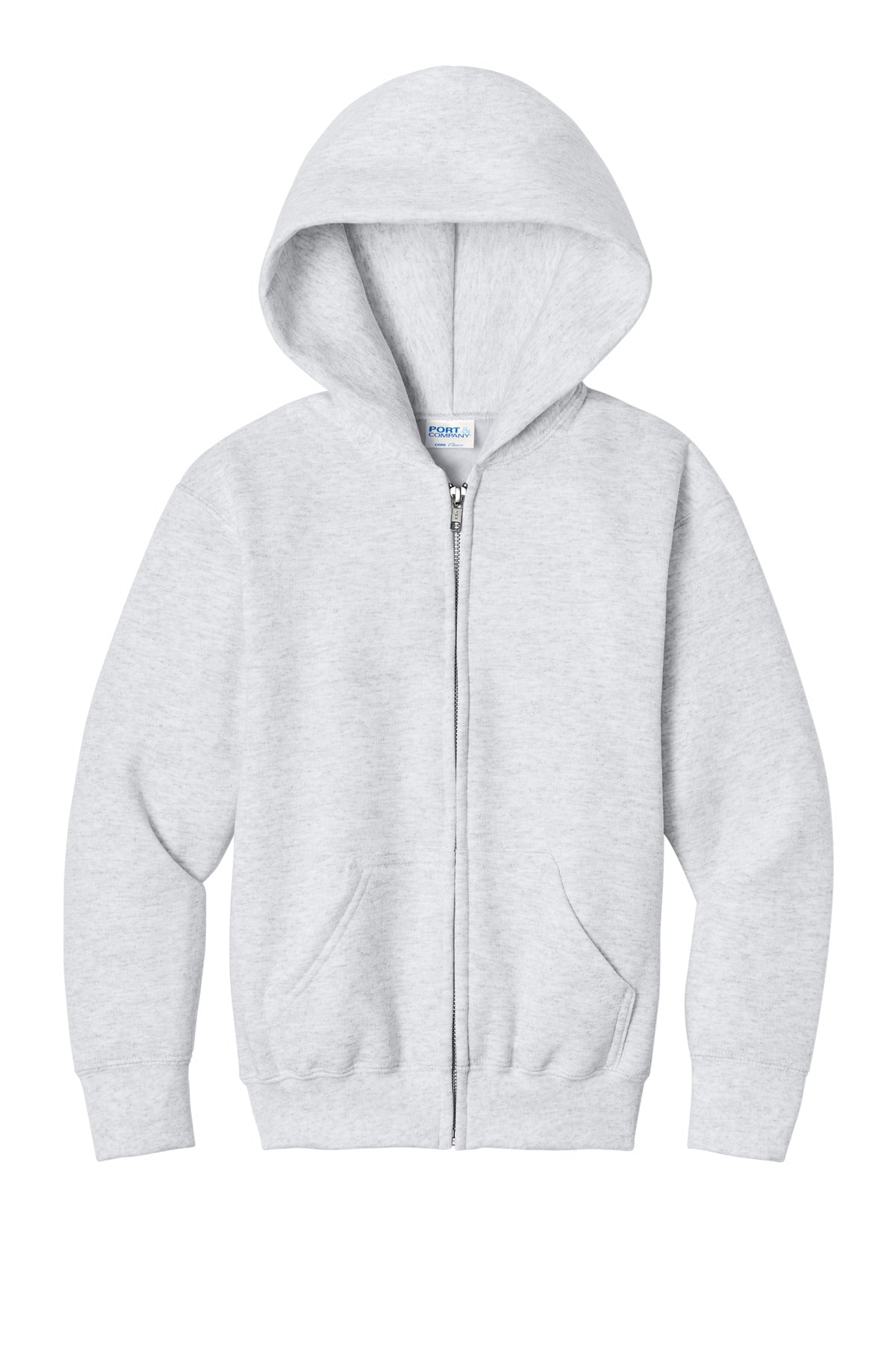 Port & Co Youth Core Fleece Full-Zip Hooded Sweatshirt PC78YZH