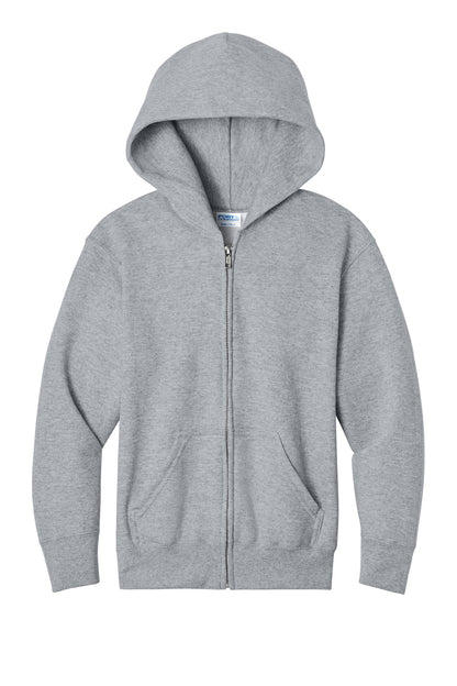 Port & Co Youth Core Fleece Full-Zip Hooded Sweatshirt PC78YZH