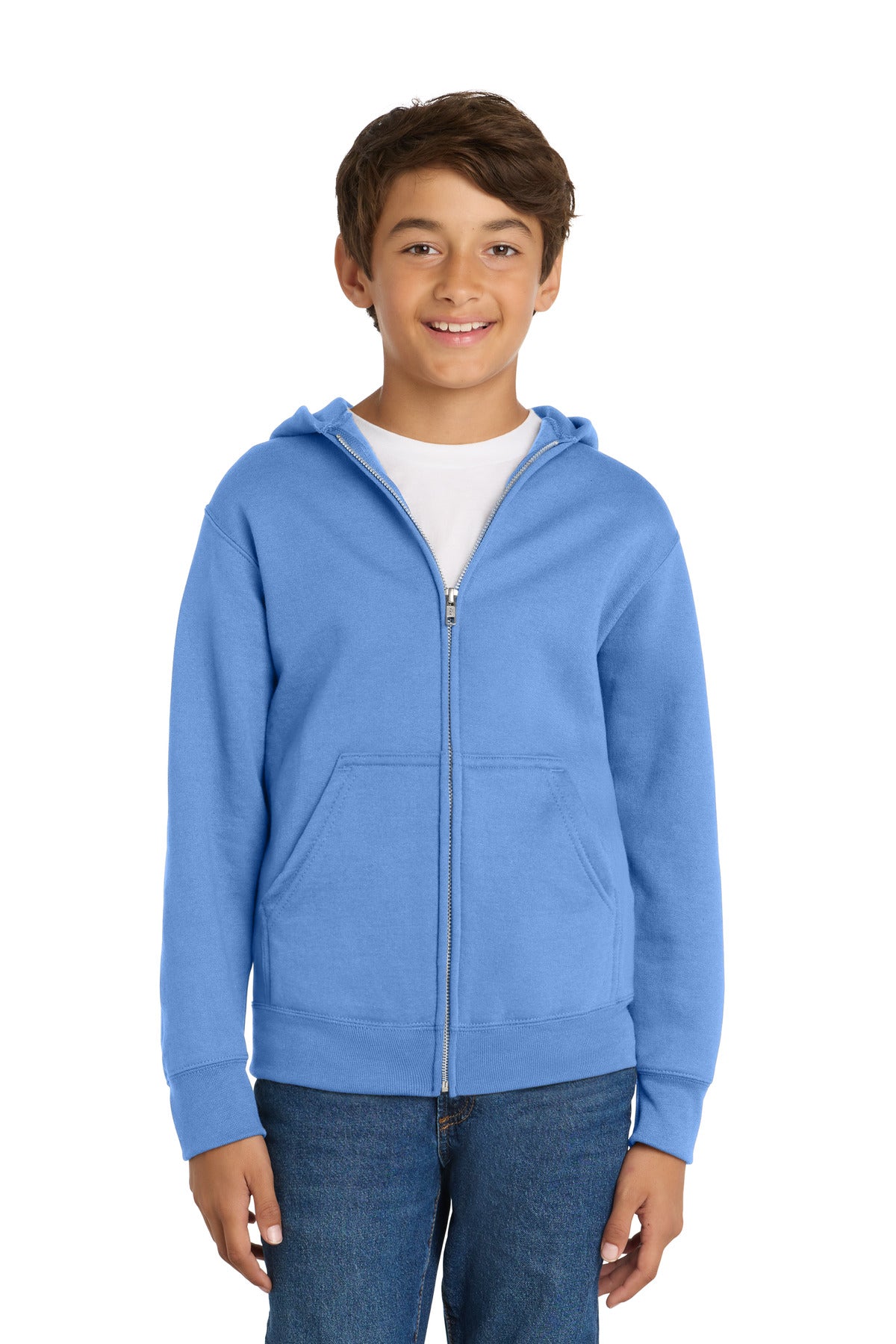 Port & Co Youth Core Fleece Full-Zip Hooded Sweatshirt PC78YZH