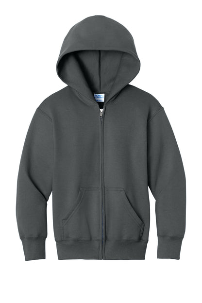 Port & Co Youth Core Fleece Full-Zip Hooded Sweatshirt PC78YZH