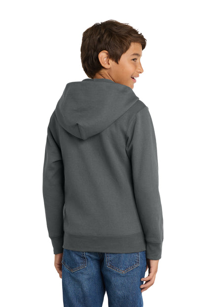 Port & Co Youth Core Fleece Full-Zip Hooded Sweatshirt PC78YZH