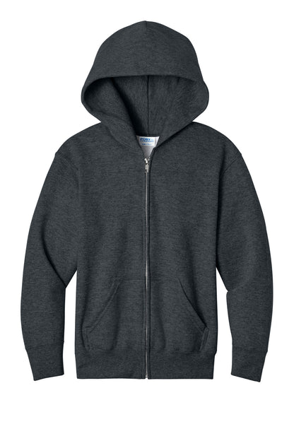 Port & Co Youth Core Fleece Full-Zip Hooded Sweatshirt PC78YZH