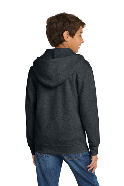 Port & Co Youth Core Fleece Full-Zip Hooded Sweatshirt PC78YZH