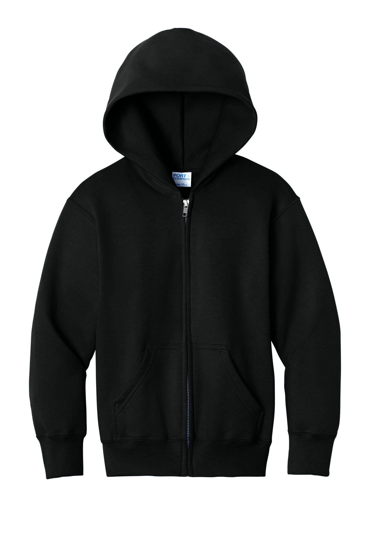 Port & Co Youth Core Fleece Full-Zip Hooded Sweatshirt PC78YZH