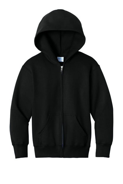Port & Co Youth Core Fleece Full-Zip Hooded Sweatshirt PC78YZH