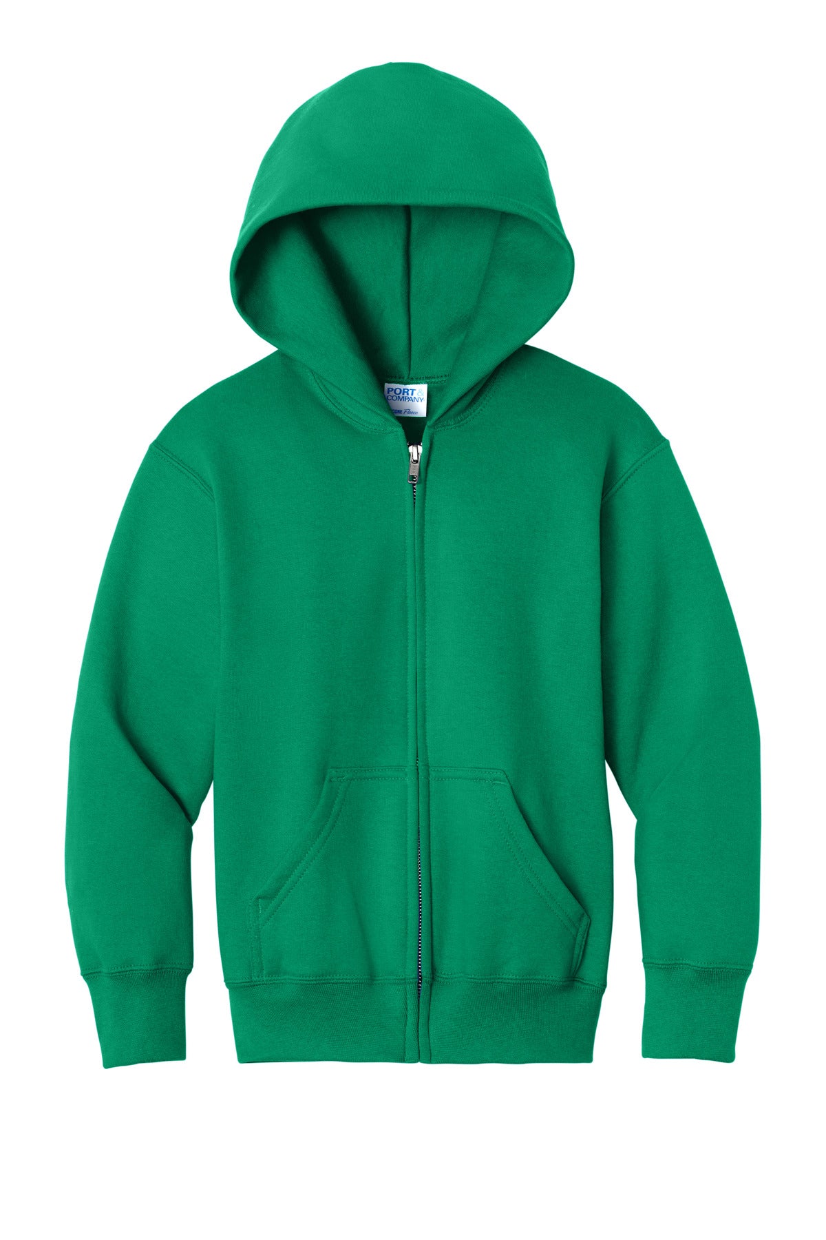 Port & Co Youth Core Fleece Full-Zip Hooded Sweatshirt PC78YZH