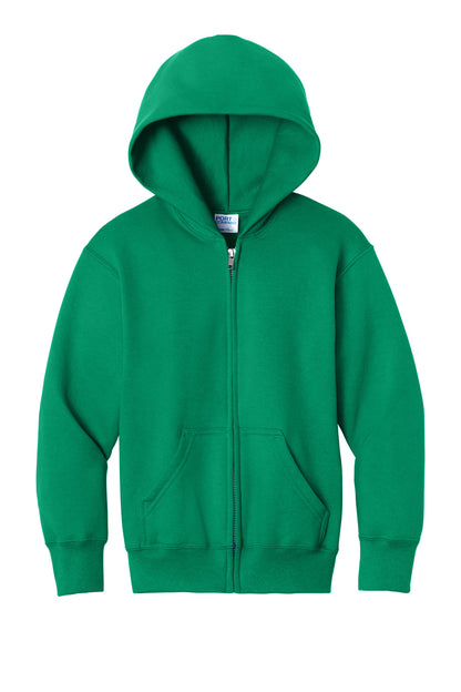 Port & Co Youth Core Fleece Full-Zip Hooded Sweatshirt PC78YZH