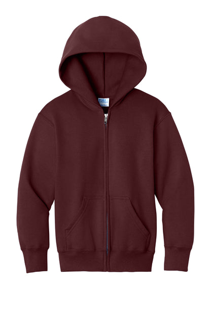 Port & Co Youth Core Fleece Full-Zip Hooded Sweatshirt PC78YZH