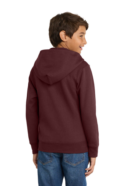 Port & Co Youth Core Fleece Full-Zip Hooded Sweatshirt PC78YZH