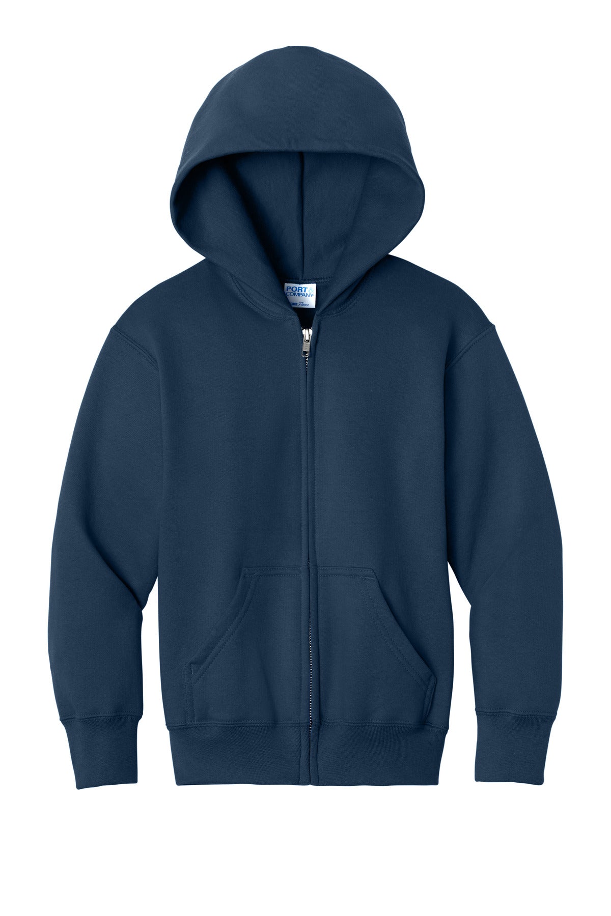 Port & Co Youth Core Fleece Full-Zip Hooded Sweatshirt PC78YZH