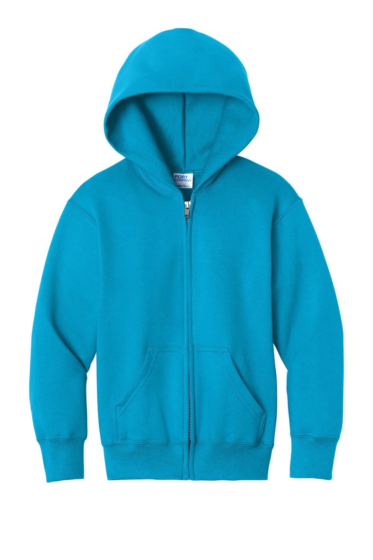 Port & Co Youth Core Fleece Full-Zip Hooded Sweatshirt PC78YZH