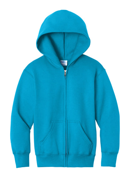 Port & Co Youth Core Fleece Full-Zip Hooded Sweatshirt PC78YZH