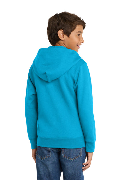 Port & Co Youth Core Fleece Full-Zip Hooded Sweatshirt PC78YZH