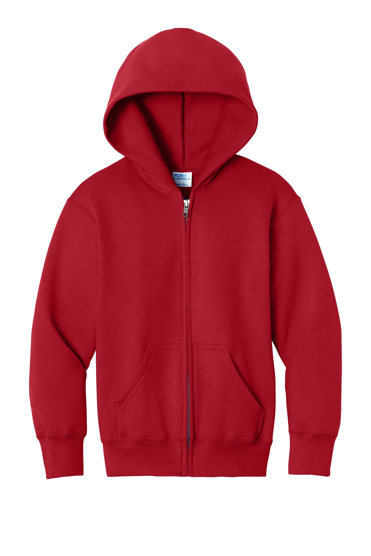 Port & Co Youth Core Fleece Full-Zip Hooded Sweatshirt PC78YZH