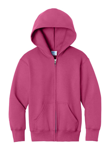 Port & Co Youth Core Fleece Full-Zip Hooded Sweatshirt PC78YZH