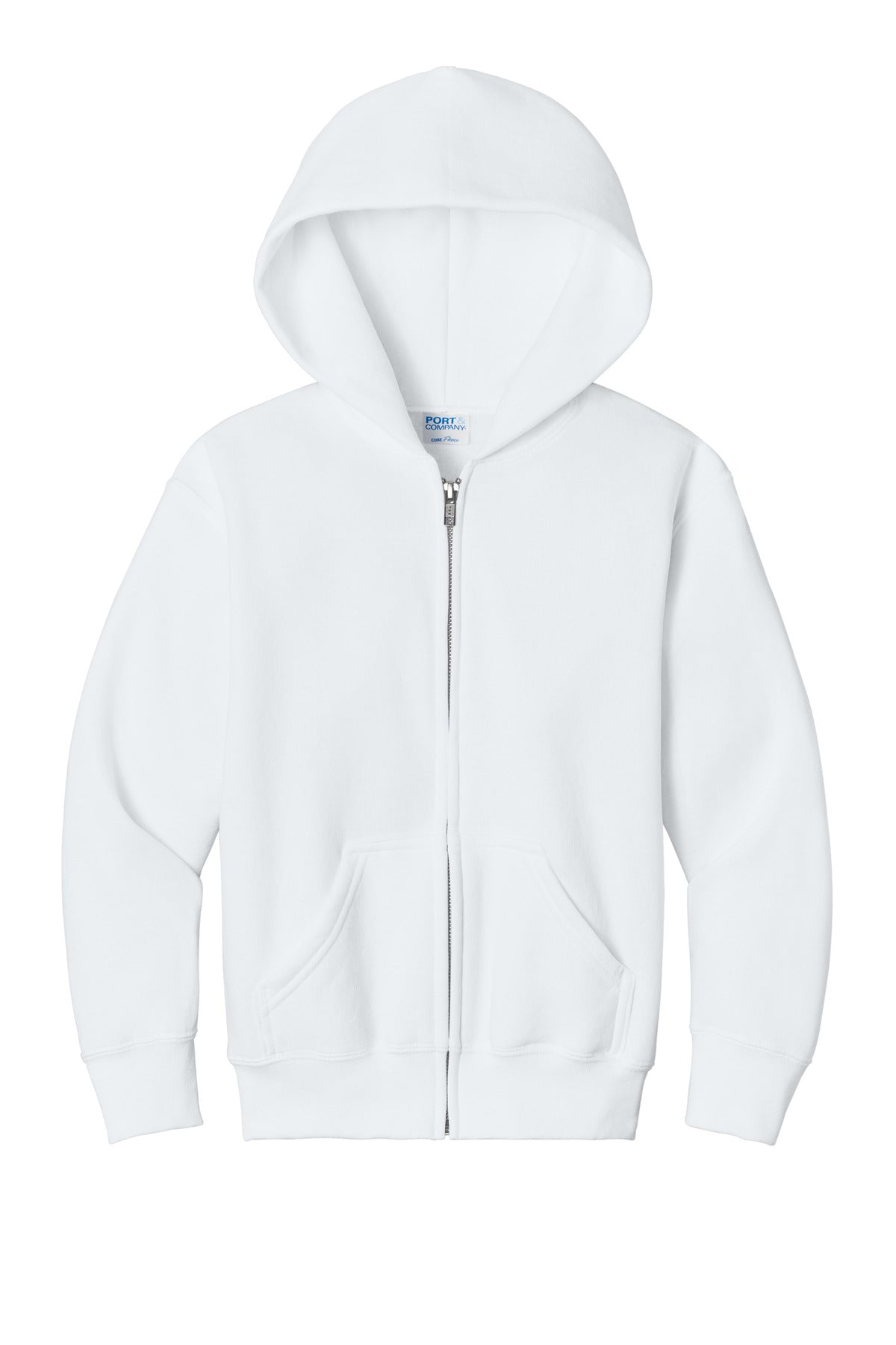 Port & Co Youth Core Fleece Full-Zip Hooded Sweatshirt PC78YZH