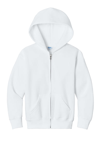 Port & Co Youth Core Fleece Full-Zip Hooded Sweatshirt PC78YZH