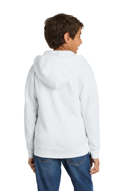 Port & Co Youth Core Fleece Full-Zip Hooded Sweatshirt PC78YZH