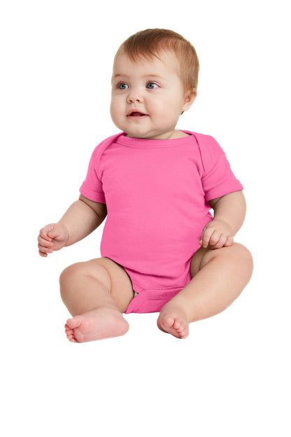 Rabbit Skins Infant Short Sleeve Baby Rib Bodysuit. RS4400
