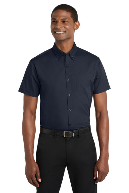 Port Authority Short Sleeve Carefree Poplin Shirt. W101