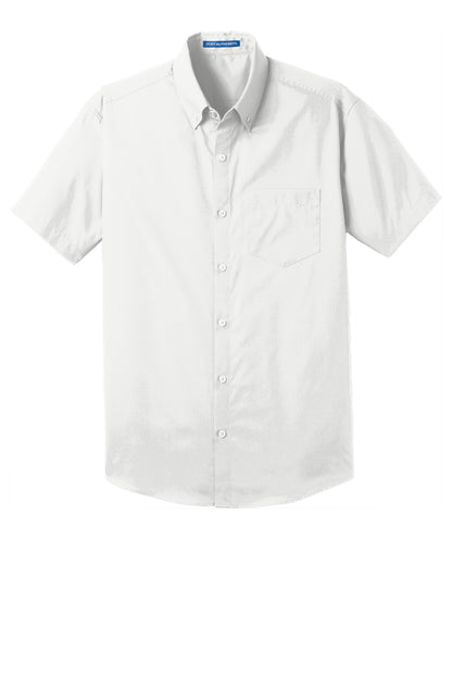 Port Authority Short Sleeve Carefree Poplin Shirt. W101