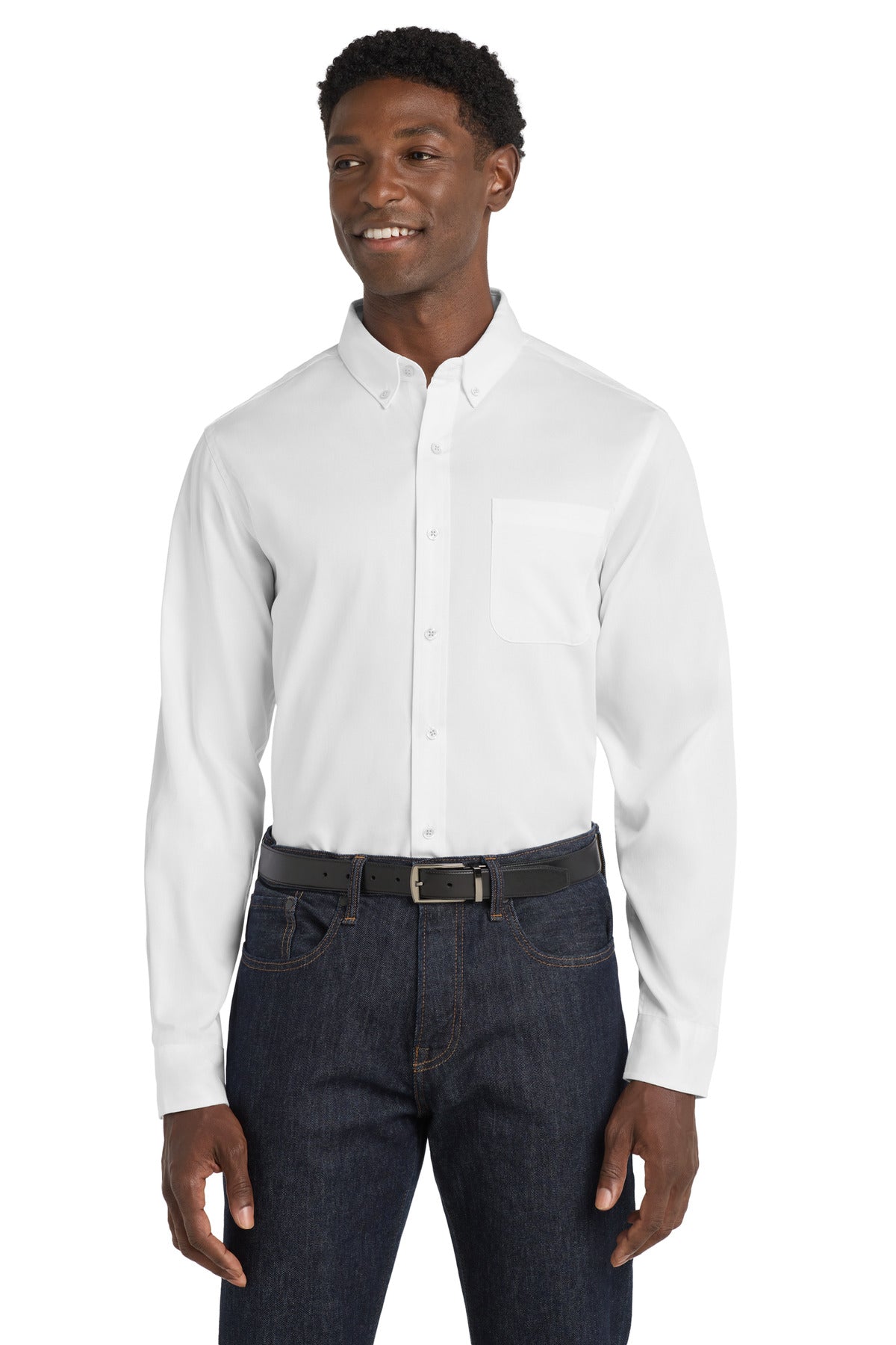 Port Authority Long Sleeve SuperPro React Twill Shirt. W808