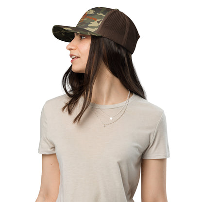 Camouflage trucker hat