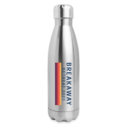 Insulated Stainless Steel Water Bottle - silver