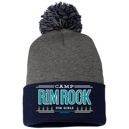 CRR Embroidered Pom Pom Knit Cap