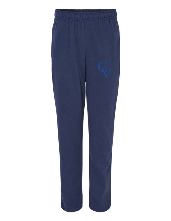 GV Champion Navy Open Bottom Sweatpants with Pockets Twinkle
