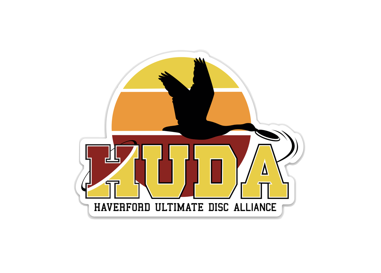 HUDA Sunset Sticker 3" x 4"