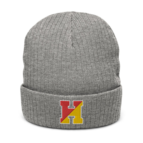 Haverford logo Ribbed knit beanie (Available in 2 Colors)