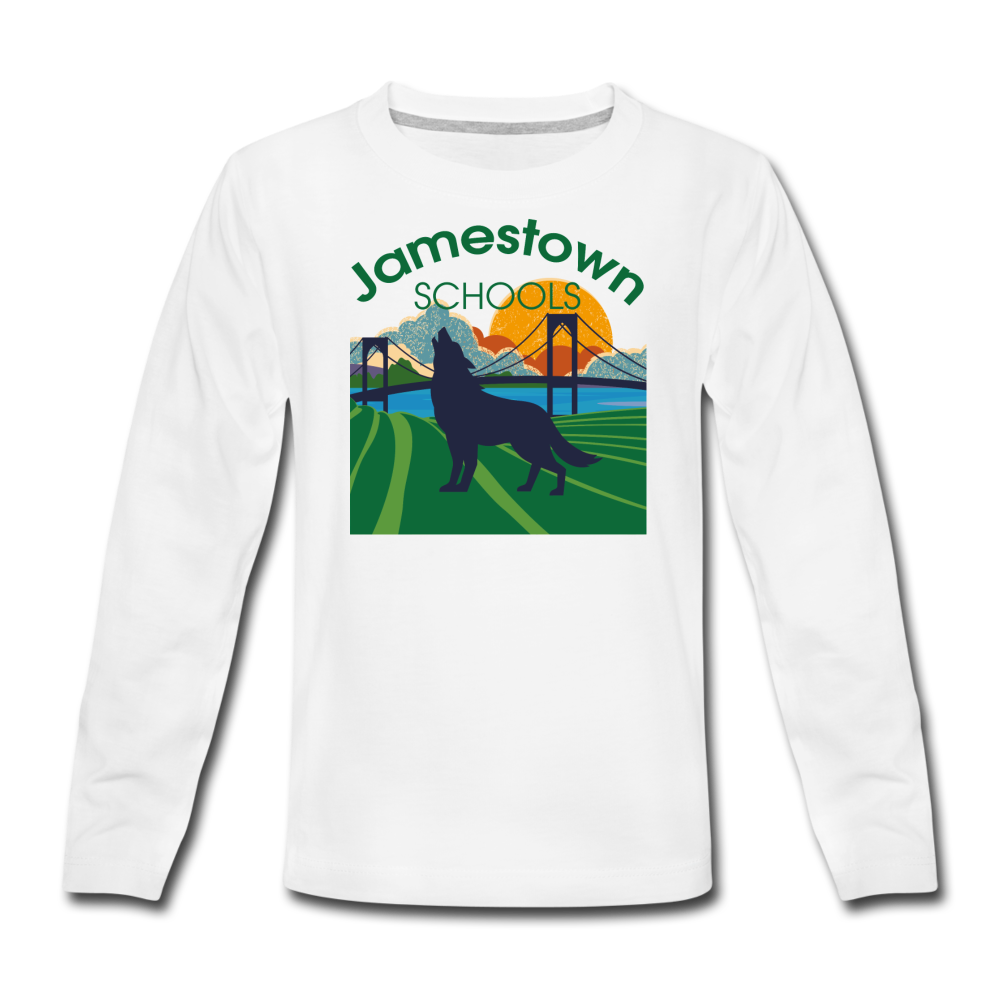 Kids' Premium Long Sleeve T-Shirt - white