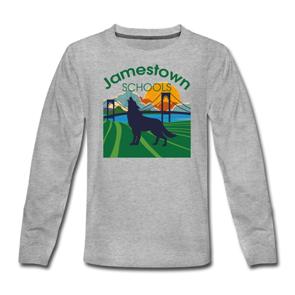 Kids' Premium Long Sleeve T-Shirt - heather gray