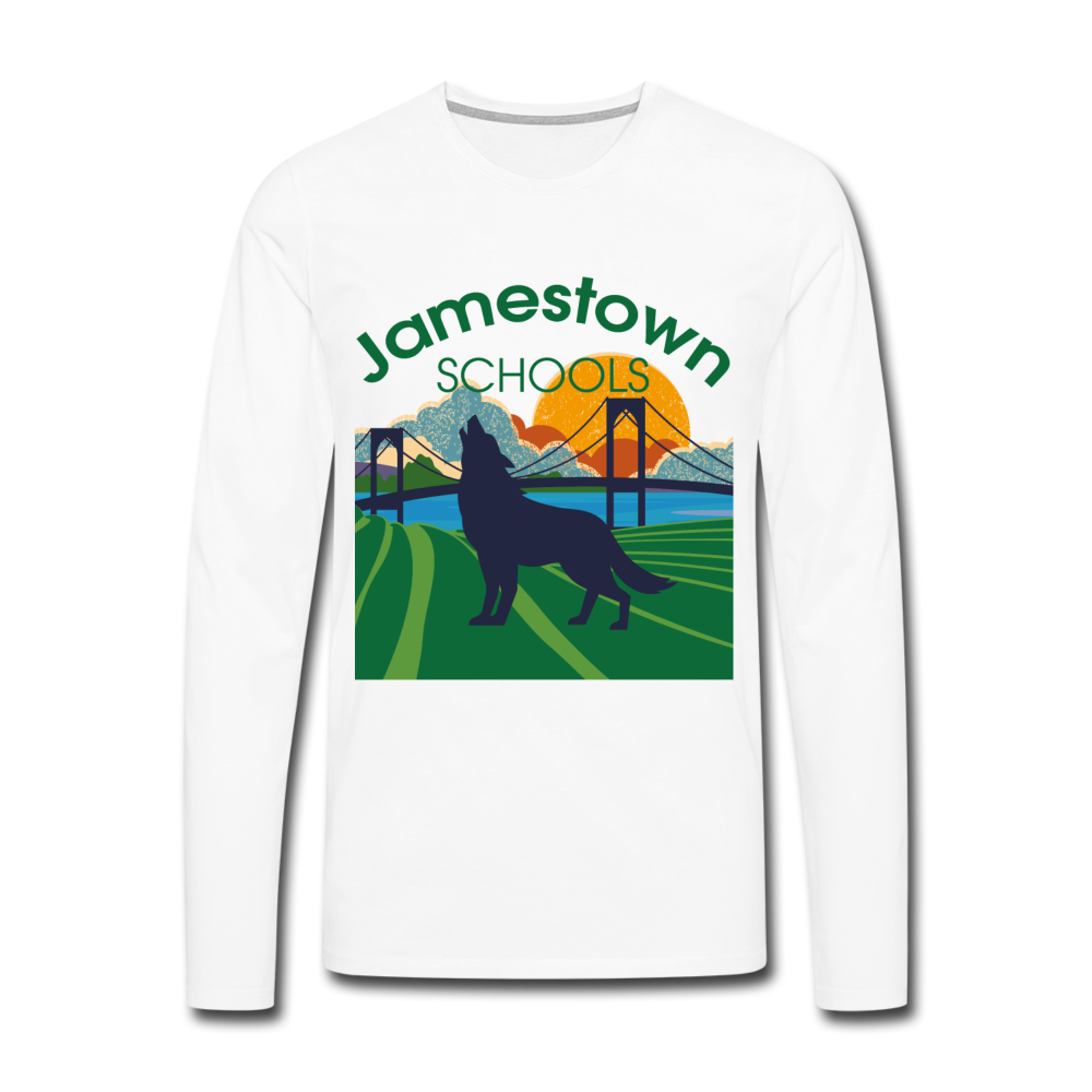 Men's Premium Long Sleeve T-Shirt - white